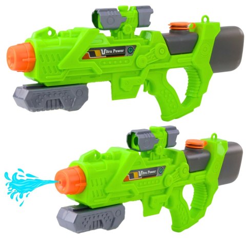 LEAN Toys Pistolet Na Wodę Pompowany Mechanicznie 550ml Zielony