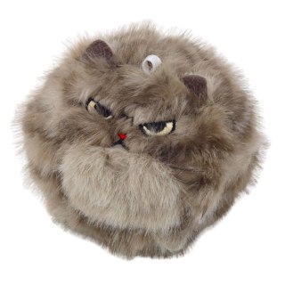 LEAN Toys Pluszowy Brązowy Kotek z Kręcącym Ogonkiem Dźwięki Piszczenia Brelok 9 cm