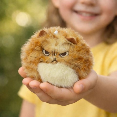 LEAN Toys Pluszowy Rudy Kotek z Kręcącym Ogonkiem Dźwięki Piszczenia Brelok 9 cm