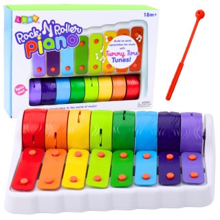 LEAN Toys Rock N' Roller Piano Instrument Dla Malucha Cymbałki Obrotowe Koła Kolorowe