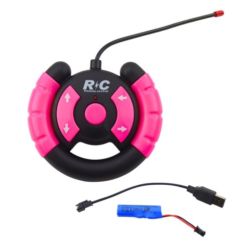 LEAN Toys Samochód Terenowy Zdalnie Sterowany RC Z Lalkami Różowy 1:16