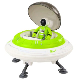 LEAN Toys Statek Kosmiczny Ufo Figurka Astronauty Światła Dźwięki Zielony