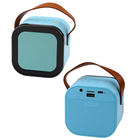 LEAN Toys Zestaw Karaoke Głośnik Mikrofon Bezprzewodowy K12 RGB Bluetooth Niebieski