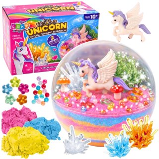 LEAN Toys Zestaw Kreatywny DIY 2w1 Terrarium Dla Jednorożca Hodowla Kryształów