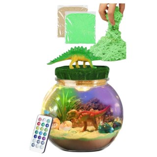 LEAN Toys Zestaw Kreatywny Terrarium Dla Dinozaurów DIY Lampka LED Pilot