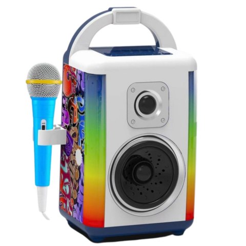 LEAN Toys Zestaw Muzyczny Sound Box Mikrofon Głośnik Bluetooth MP3 Nagrywanie LED