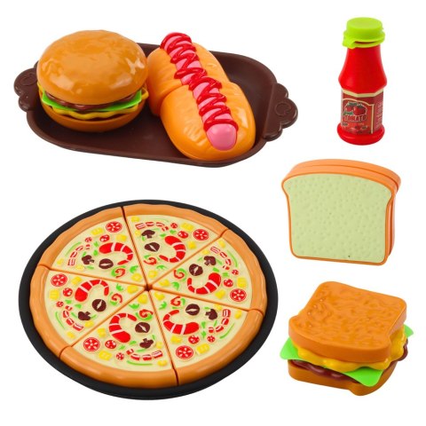 LEAN Toys Zestaw Piknikowy Koszyk Pleciony Jedzenie Akcesoria 33 el.