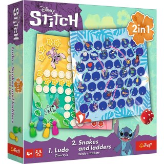 Trefl Gry Gra klasyczna Lilo & Stitch 2w1 Chińczyk Węże i drabiny Trefl 02656
