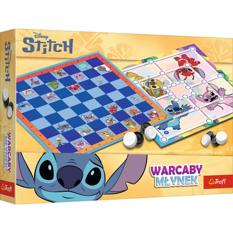 Trefl Gry Gra planszowa Warcaby i Młynek Lilo & Stitch Trefl 02799