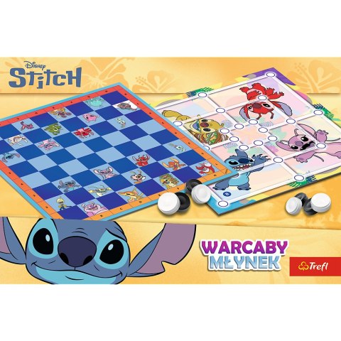 Trefl Gry Gra planszowa Warcaby i Młynek Lilo & Stitch Trefl 02799