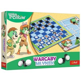 Trefl Gry Gra planszowa Warcaby i Młynek Rodzina Treflików Trefl 02658