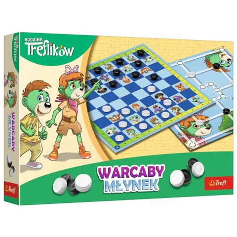 Trefl Gry Gra planszowa Warcaby i Młynek Rodzina Treflików Trefl 02658