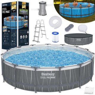 Bestway Bestway Basen STELAŻOWY z kolorowym podświetleniem LED 457x107cm 7w1 561GD