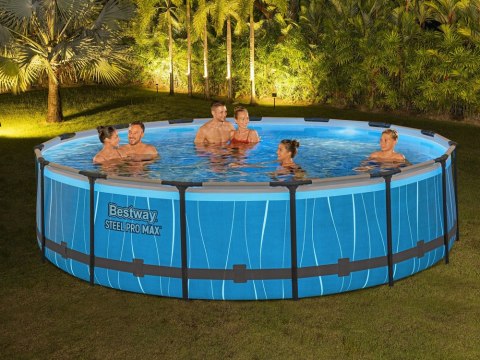 Bestway Bestway Basen STELAŻOWY z kolorowym podświetleniem LED 457x107cm 7w1 561GD