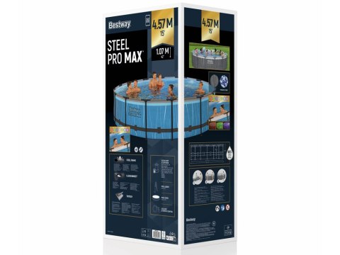 Bestway Bestway Basen STELAŻOWY z kolorowym podświetleniem LED 457x107cm 7w1 561GD