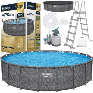 Bestway Bestway Basen stelażowy całoroczny 610x 132cm APX365 pompa drabinka 561KE