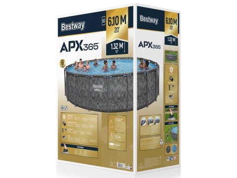 Bestway Bestway Basen stelażowy całoroczny 610x 132cm APX365 pompa drabinka 561KE