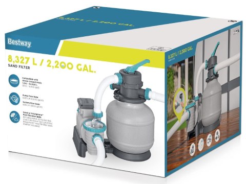 Bestway Bestway Pompa piaskowa do basenu wydajność 8327 l/h 58499