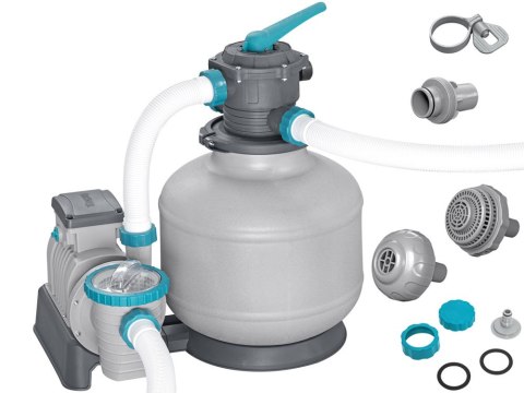 Bestway Bestway wydajna Pompa piaskowa do basenu złączki + węże 11355 L/h 58486