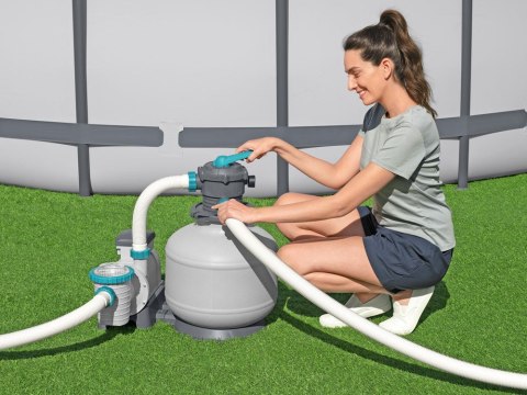 Bestway Bestway wydajna Pompa piaskowa do basenu złączki + węże 11355 L/h 58486