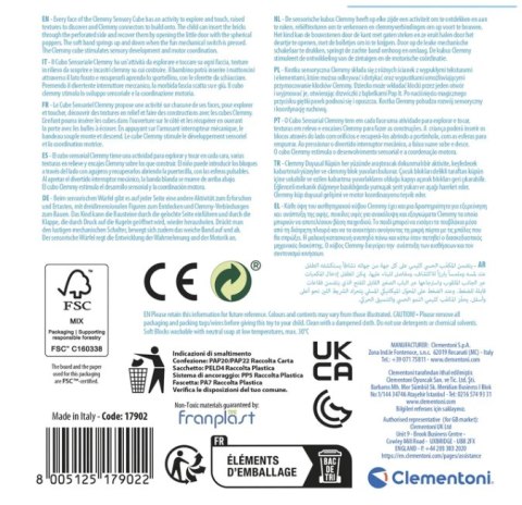 Clementoni Clemmy Kostka Sensoryczna Dla Niemowląt Clementoni 17902