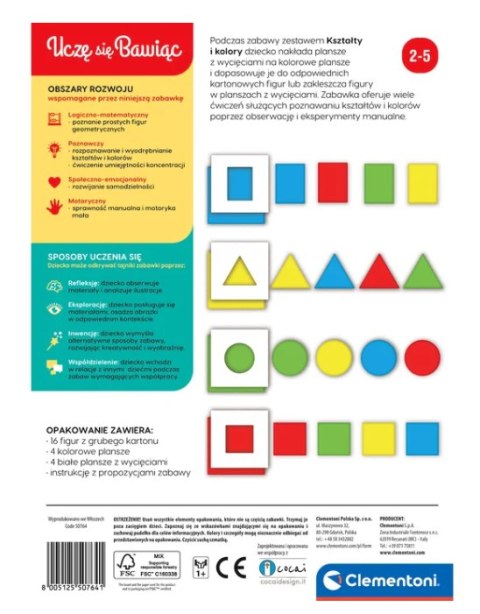 Clementoni Gra edukacyjna Kształty i Kolory Uczę się Bawiąc Język Polski Clementoni 50764