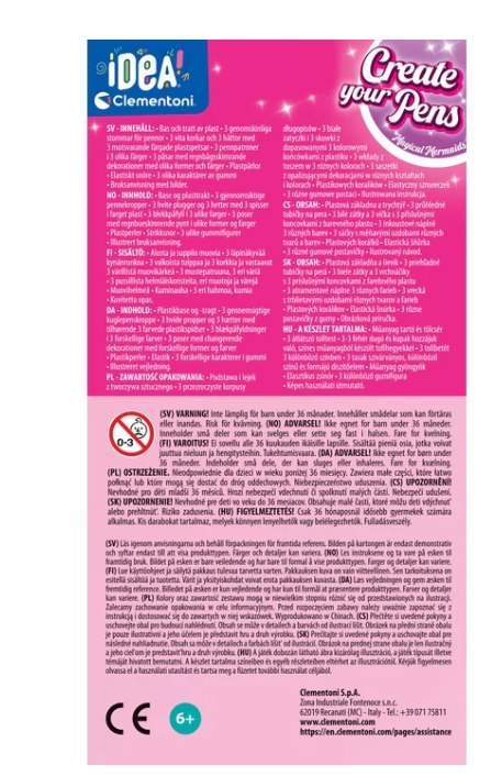 Clementoni Idea Art Zestaw Mini Fabryka Długopisów Syrenki Clementoni 18159