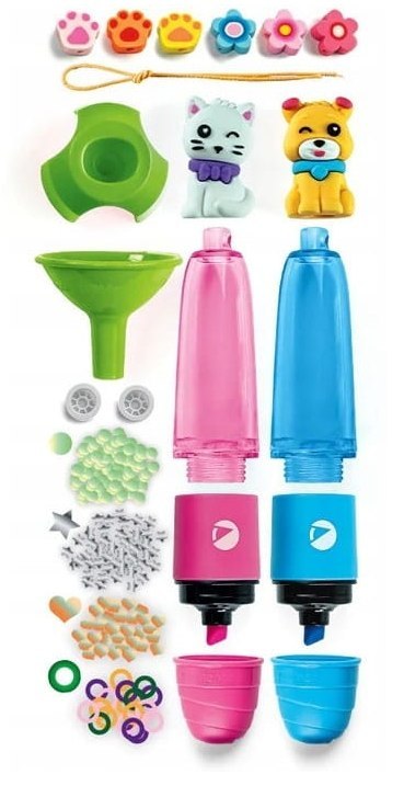 Clementoni Idea Art Zestaw Mini Fabryka Markerów Zakreślaczy Słodkie Pupile Pies i Kot Clementoni 18166