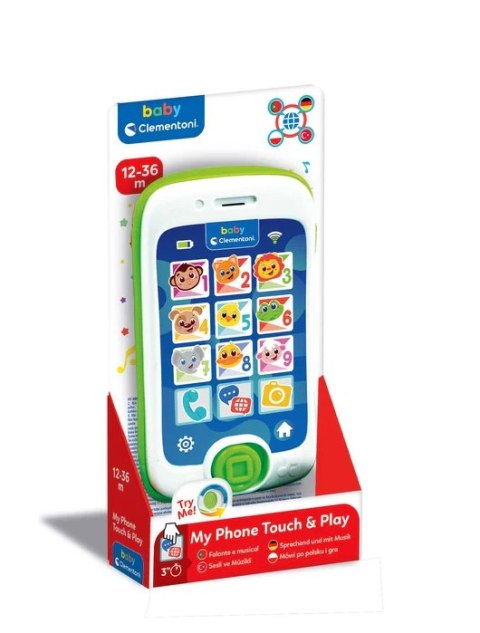 Clementoni Mój Pierwszy Telefon Mówiący Smartfon Dotykowy Język Polski Niemiecki Turecki Portugalski Clementoni 17531