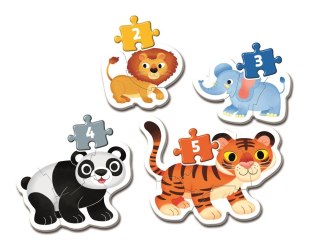 Clementoni Moje Pierwsze Puzzle 2-3-4-5 DZIKIE ZWIERZĘTA Clementoni 20810