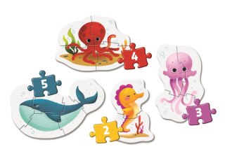 Clementoni Moje Pierwsze Puzzle 2-3-4-5 ZWIERZĘTA MORSKIE Clementoni 20835
