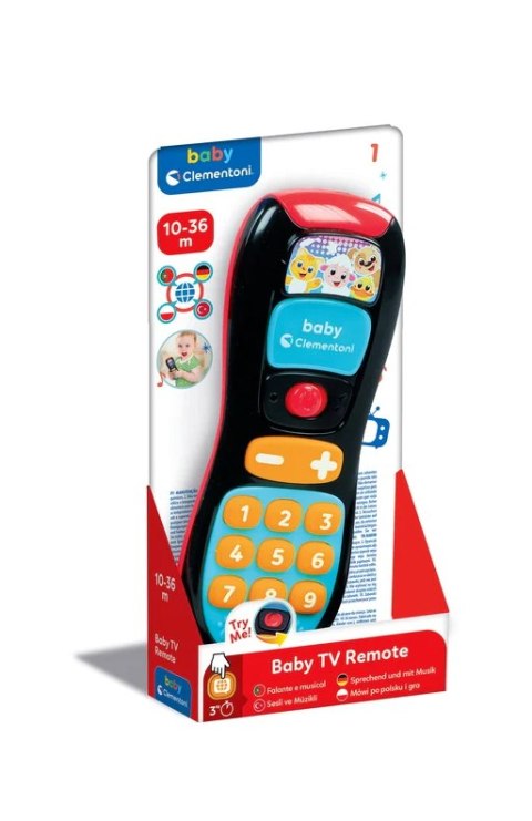 Clementoni Mówiący Dziecięcy Pilot TV Język Polski Niemiecki Turecki Portugalski Clementoni 17518