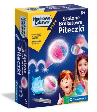 Clementoni Naukowa Zabawa Mini Laboratorium Szalone Brokatowe Piłeczki Język Polski Clementoni 50702