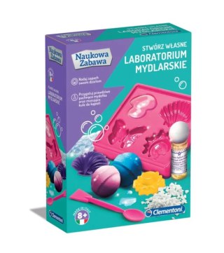 Clementoni Naukowa Zabawa Zestaw Laboratorium Mydlarskie Mydła Kule do Kąpieli Język Polski Clementoni 60949