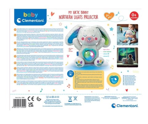 Clementoni Projektor Przytulanka Arktyczny Króliczek Zorza Polarna Clementoni 17594