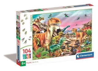 Clementoni Puzzle 104 Super Color KRAINA DINOZAURÓW Clementoni 25768