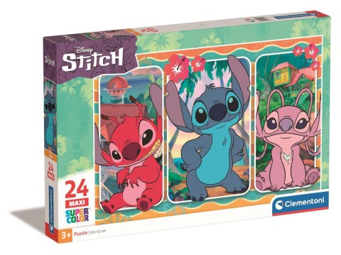 Clementoni Puzzle 24 Maxi Super Color DISNEY STITCH Clementoni 24029
