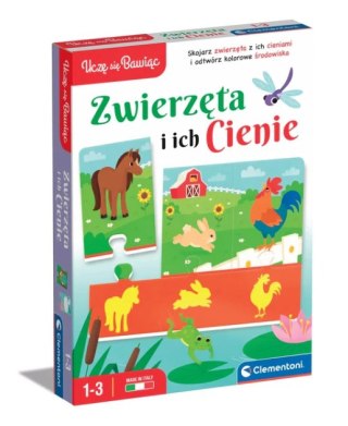 Clementoni Puzzle Zwierzęta i Ich Cienie Uczę się Bawiąc Język Polski Clementoni 50762