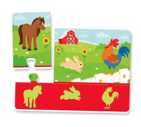 Clementoni Puzzle Zwierzęta i Ich Cienie Uczę się Bawiąc Język Polski Clementoni 50762