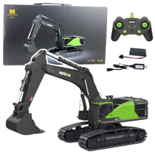 HUINA Koparka Gąsienicowa Zdalnie Sterowana RC Huina 1593 Zielona 1:14
