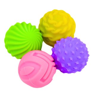 LEAN TOYS Magnetyczne Silikonowe Piłki Antystresowe W Etui Kolorowe 2,5 cm 4 el.