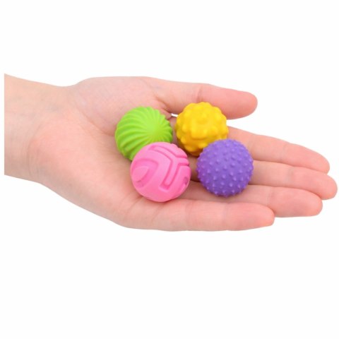 LEAN TOYS Magnetyczne Silikonowe Piłki Antystresowe W Etui Kolorowe 2,5 cm 4 el.