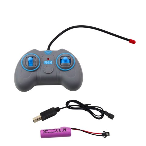 LEAN Toys Autobus Policyjny Przegubowy Zdalnie Sterowany RC Światła Szary 1:32