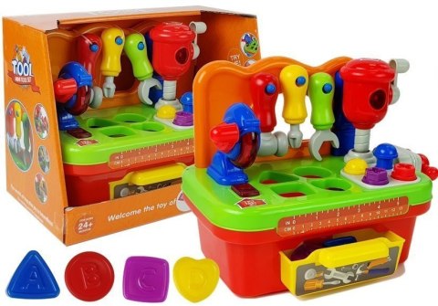 LEAN Toys Warsztat Dla Niemowląt Zestaw Narzędzi Sorter z Dźwiękiem i Światłem