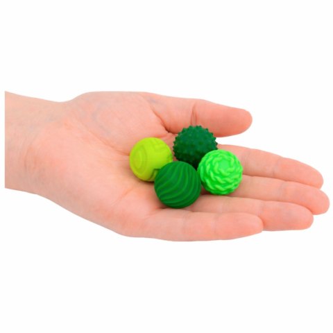 Marka niezdefiniowana Magnetyczne Silikonowe Piłki Antystresowe W Etui Zielone 2,5 cm 4 el.