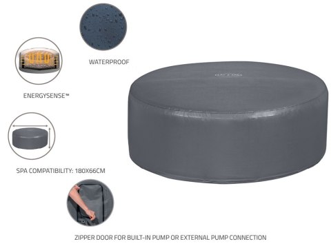 Producent niezdefiniowany Bestway Pokrywa termiczna do Lay-Z-Spa pokrowiec ENEGYSENSE 180x66cm 60317