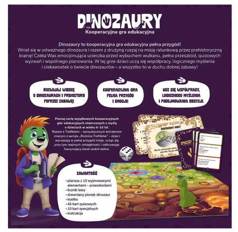 Trefl Gry Gra edukacyjna Dinozaury Rodzina Treflików Trefl 02912