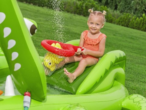 Bestway Bestway Wodny plac zabaw KROKODYL 234x163x87cm + zjeżdżalnia i akces. 53169