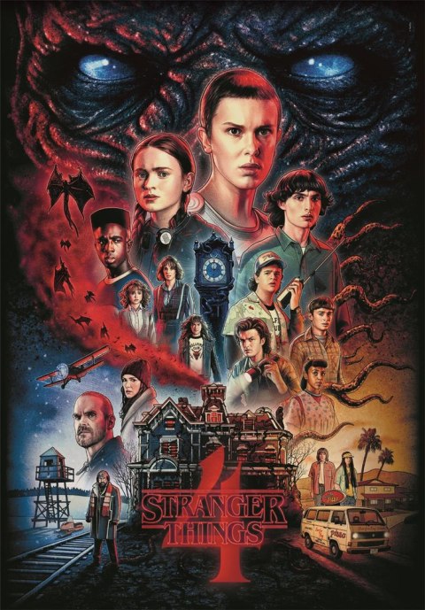 Clementoni Puzzle 1000 NETFLIX STRANGER THINGS 4 Plakat Clementoni 39980