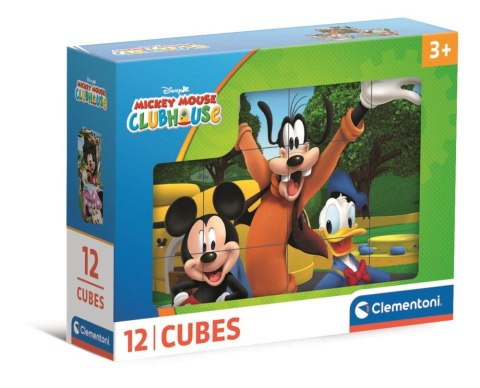 Clementoni Puzzle 12 Klocków Sześcianów DISNEY KLUB PRZYJACIÓŁ MYSZKI MIKI Clementoni 41348